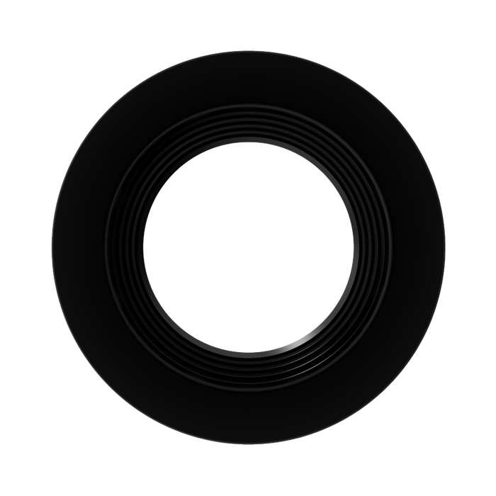 RAB Recessed Retrofit Downlight Trim 4 Inch Round Baffle Black (DLTRIM/R4RB-B-L)