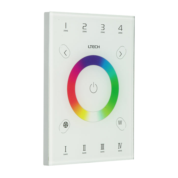 specialtyLED DMX512 Multi-Function RGBW Touch Wheel Controller 4 Zone Control 100-240Vac With Power Adapter (DMX-RGBW-WHEEL)