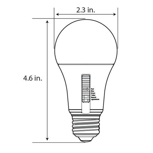 Feit Electric Color Changing A19 Party Bulb (A19/RGBY/6WY/LEDI)