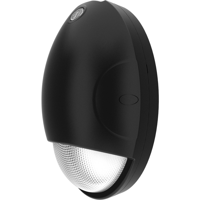 RAB Teardrop Mini Wall Pack 15W CCT Selectable 3000K/4000K/5000K 80 CRI 120-277V Black Battery Backup (DROPB/E)