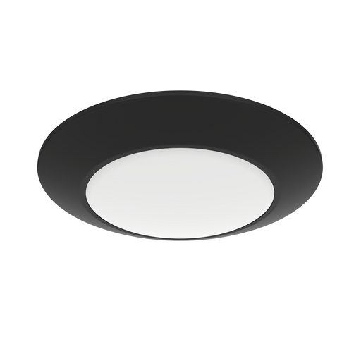 RAB Economy Disk 6 Inch 16W 90 CRI Round 3000K 1000Lm 120V Smooth Black (DSK34-6R16930120BS)