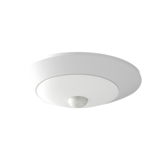 RAB Economy Disk PIR 4 Inch Round Metallic White 10W 600Lm 120V 3000K/4000K/5000K 90 CRI Triac Dimming (DSKFA-4R109CCT120WS/PIR)