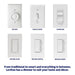 Leviton Decora Slide Dimmer Switch For Dimmable LED/CFL And Incandescent Lighting White (DSL01-1LW)