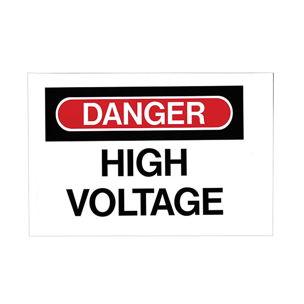 NSI Safety Sign-Danger High Voltage Self Stick (DSS-5)