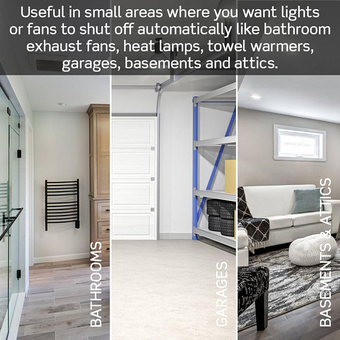 Leviton White 15A Single Pole Decora In-Wall 2-Hour Countdown Timer Switch 5-Button 15/30 Minutes/1/2 Hours (DT102-1LW)