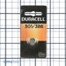 Duracell 4133366127 Watch Silver Oxide 1.5V 1 Pack Blister (D301/386PK)