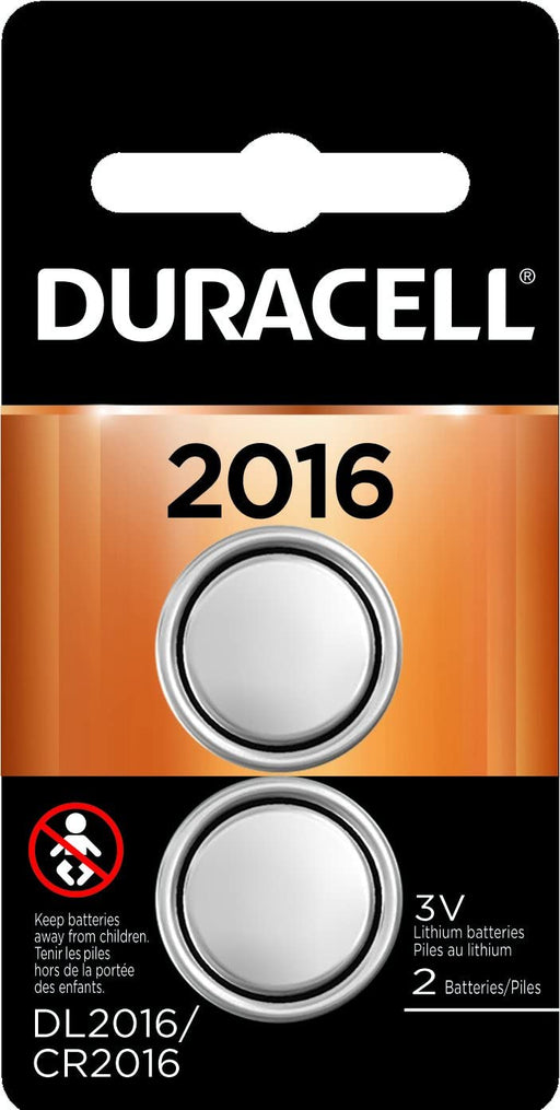 Duracell 4133366385 Duracell Lithium Coin Cell 2 Per Pack (DL2016B2PK)