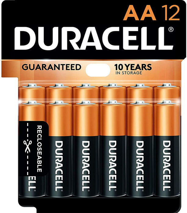 Duracell 4133377564 Coppertop AA Recloseable 12 Pack (MN15RT12Z)