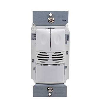 Wattstopper Dual Technology Wall Mount Switch Occupancy Sensor 2 Relays 120/277V White (DW-200-W)