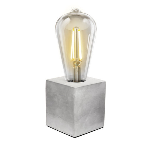 Feit Electric 3.5 Inch Cube Vintage Industrial Style Table Lamp Base With Clear ST19 Bulb 5.5W Vintage LED (CUBE1/ST19/CA)