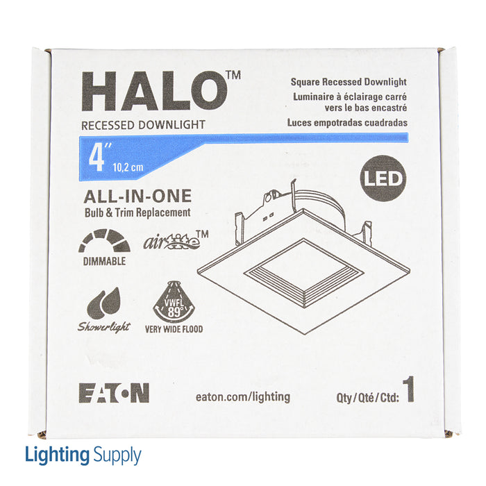 Halo 4 Inch Square Retrofit Trim LED Module 800Lm 935 120V LE And TE Phase Cut 5 Percent Dimming Matte White (RSQ4089351EMWWB)