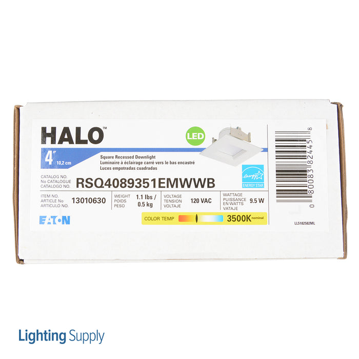 Halo 4 Inch Square Retrofit Trim LED Module 800Lm 935 120V LE And TE Phase Cut 5 Percent Dimming Matte White (RSQ4089351EMWWB)