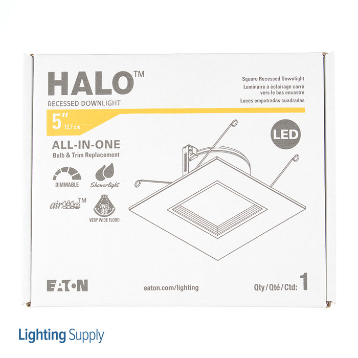 Halo 5 Inch Square Retrofit Trim LED Module 800Lm 927 120V LE And TE Phase Cut 5 Percent Dimming Matte White (RSQ5089271EMWWB)