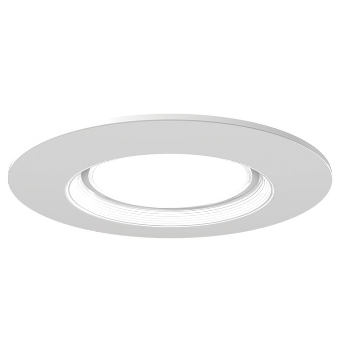 RAB 4 Inch Retrofit LED Downlight 7.5W CCT Selectable 2700K/3000K/3500K/4000K/5000K 120V Triac Baffle White With 5W Night Light (ECLPS4B)