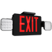 RAB Exit/Emergency Combo Single/Double Face 2-Heads Red Letters High Lumen Remote Capacity Black Housing (ECOMBO-BHR)