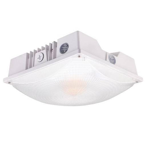 Trace-Lite Slim Die-Cast LED Canopy Wattage/CCT Selectable 20W-30W-40W 3000K-4000K-5000K 80 CRI 120-277Vac Dimming Driver White Finish Sensor (ECX-40-CP-WH-SC)