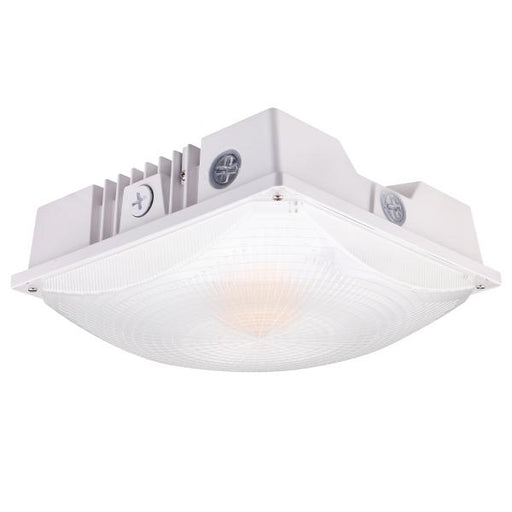 Trace-Lite Slim Die-Cast LED Canopy Wattage/CCT Selectable 40W-60W-75W 3000K-4000K-5000K 80 CRI 120-277Vac Dimming Driver White Finish (ECX-75-CP-WH)