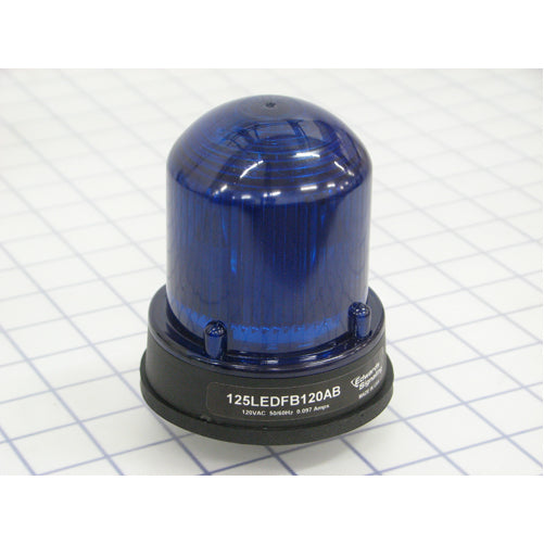 Edwards Signaling 125 Class Flashing LED Beacon In A NEMA Type 4X Enclosure Panel Or Conduit Mounting Protective Wire Guard Available (125LEDFB120AB)