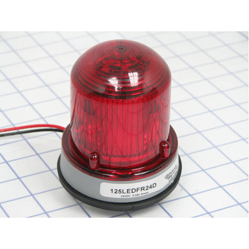 Edwards Signaling 125 Class Flashing LED Beacon In A NEMA Type 4X Enclosure Panel Or Conduit Mounting Protective Wire Guard Available (125LEDFR24D)