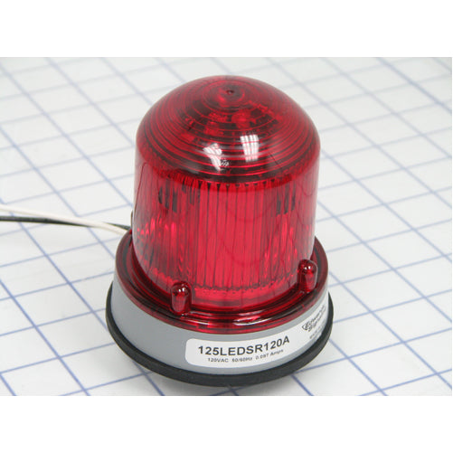 Edwards Signaling 125 Class Steady-On LED Beacon In A NEMA Type 4X Enclosure Panel Or Conduit Mounting Protective Wire Guard Available (125LEDSR120A)