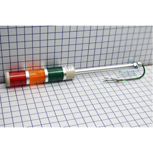 Edwards Signaling 3-High Steady-On Stacklight Designed For Multi-Status Indication Lens Colors Are From Top To Bottom Red Amber And Green 24V AC/DC Pendant Mount (113SP-RGA-AQ)