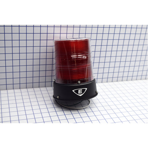Edwards Signaling 57 Series Polaris Class LED Beacon 120VAC NEMA 4X And IP66 Rated Red Lens With Black Base (57PLEDMR120AB)