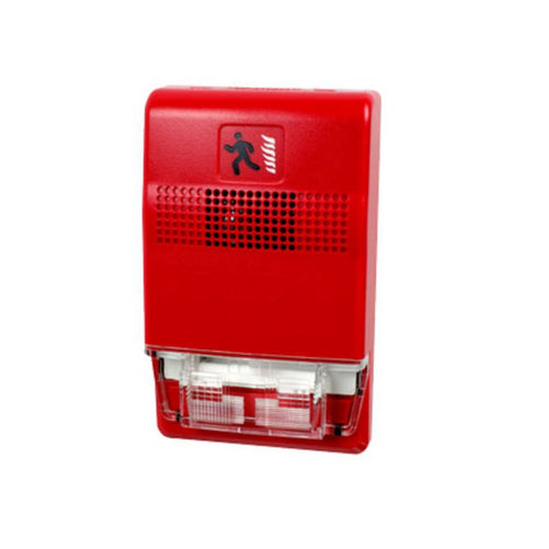 Edwards Signaling Chime/Strobe Wall Mount 15-95 Cd Marked Fire 24VDC Red (EG1RF-CVM)