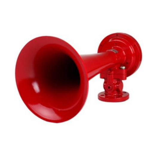 Edwards Signaling Dual Tone 180 Degree Coverage Airchime Air Horn 311/370 Hz 3/4 Inch Inlet Incorporates Two K-12 Horns Reversed With Base (K-12R12)