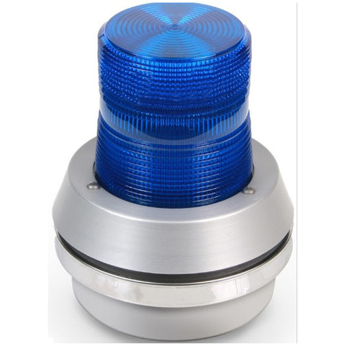 Edwards Signaling Edwards 51 Series Flashing Light With Base Mounted Horn Blue 12VDC 1.0A (51B-E1)