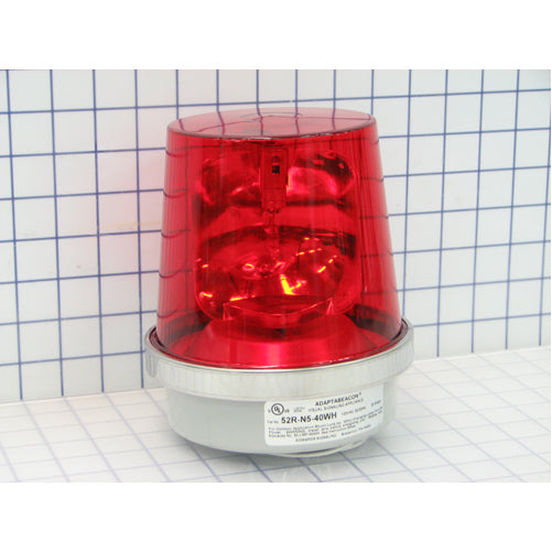 Edwards Signaling Edwards 52 Series Rotating Beacon Indoor/Outdoor Cast Base May Be Mounted Vertically Facing Up Or Down 3 Ways (52R-N5-40WH)