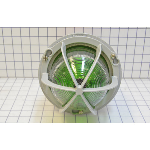 Edwards Signaling Genesis Explosion Proof Steady-On Incandescent Beacon Mounting Bracket Ordered Separately Green Lens 120VAC (116EXMSINHG-N5)