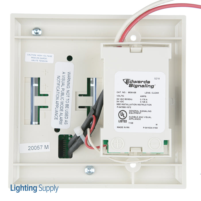 Edwards Signaling Horn/Strobe Installs Inch A 1-Gang Box Use In Health Care Facilities Public Rest-Rooms And Handicapped Areas (6536-G5)