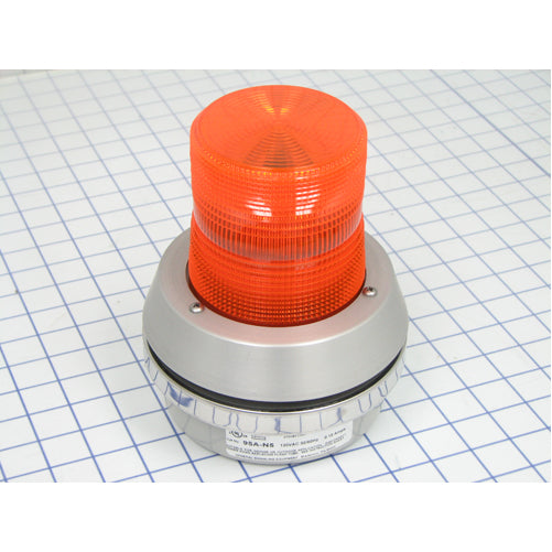 Edwards Signaling Light Duty Indoor/Outdoor Strobe Designed For PLC Direct Conduit Or Box Mounted Amber Lens 120VAC (95A-N5)