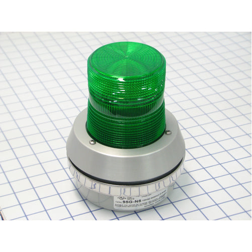 Edwards Signaling Light Duty Indoor/Outdoor Strobe Designed For PLC Direct Conduit Or Box Mounted Green Lens 120VAC (95G-N5)