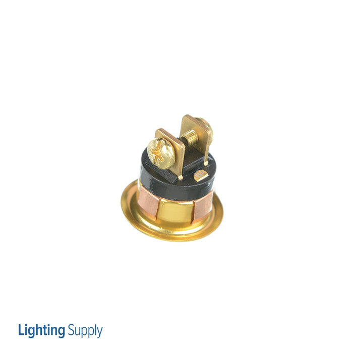 Edwards Signaling Low Voltage Insulated Push Button Panel Mount Brass With Lighted Ivory Center (620-LB)