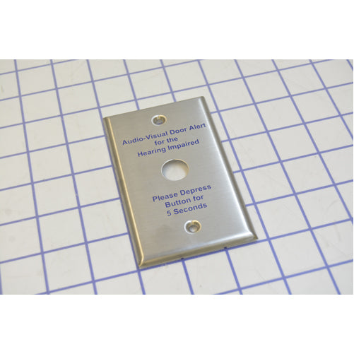 Edwards Signaling Stainless Steel 1-Gang Mounting Plate For Use With 620 Push Buttons Purchased Separately (147-10)