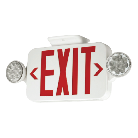 ATLAS Exit And Emergency Thermoplastic LED Exit/Emergency Combination NEMA White Finish Green Letters 120-277V (EECPRWG)