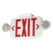 ATLAS Exit And Emergency Thermoplastic LED Exit/Emergency Combination NEMA Remote Capable White Finish Red Letters 120-277V (EECPRWGRC)