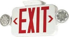 ATLAS Exit And Emergency Thermoplastic LED Exit/Emergency Combination NEMA Remote Capable White Finish Green Letters 120-277V (EECPRWRRC)