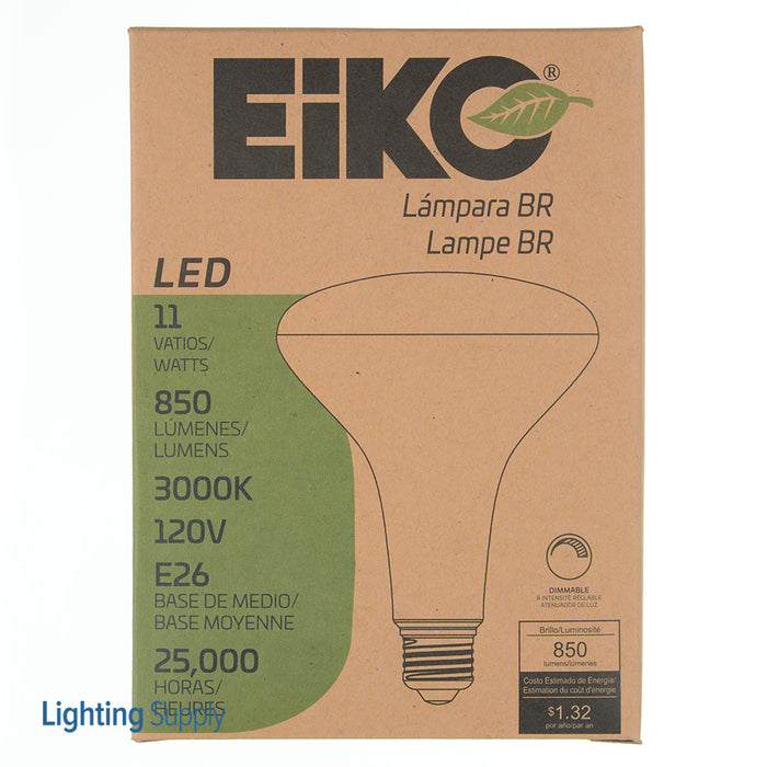 EIKO LED11WBR30/830-DIM-G9 LED BR30 Reflector Flood 11W-850Lm Dimmable 3000K 80 CRI 120V E26 (10748)