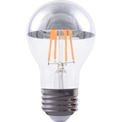 EIKO LED4.5WA19/FIL/SB/827-DIM-G7 LED Filament A19 Silver Bowl 4.5W 400Lm Dimmable 80 CRI 2700K E26 120V (09857)