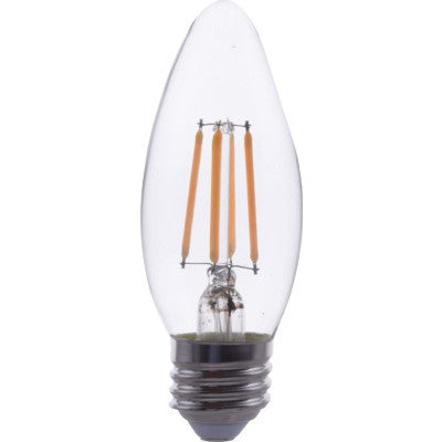 EIKO LED5WB11E26/FIL/827-DIM-G7 LED Advantage Filament B11 320 Degree 5W 500Lm Dimmable 80 CRI 2700K E26 120V Clear (09878)