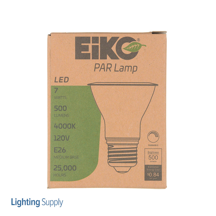 Eiko Led EIKO 10784 LED7WPAR20/FL/840-DIM-G9 LED PAR20 Flood 7W 4000K 120V E26 ...