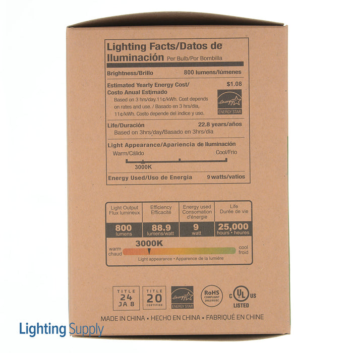 EIKO LED9WBR30/930-DIM-G9 LED Litespan BR30 9W-800Lm Dimmable 90 CRI 3000K E26 T20 JA8 (10550)