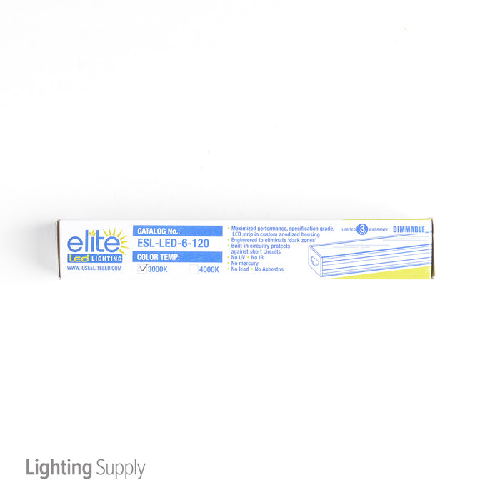 Elite 6 Inch Elite LED Slim Link Profile/120V 3000K High Performance (ESL-LED-6-120-30K)