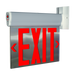 RAB Aluminum Edgelit NYC Compliant Exit Sign Double Face Mirror Panel Red Letters Brushed Aluminum Housing (ELSNYC-MP)