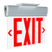 RAB Aluminum Edgelit NYC Compliant Exit Sign Single Face Clear Panel Red Letters Brushed Aluminum Housing (ELSNYC)
