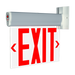 RAB Aluminum Edgelit NYC Compliant Exit Sign Single Face Clear Panel Red Letters Brushed Aluminum Housing (ELSNYC)