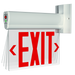RAB Thermoplastic Edgelit Exit Sign Single Face Clear Panel Selectable Red Or Green Letters White Housing (ELS)