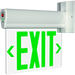 RAB Thermoplastic Edgelit Exit Sign Single Face Clear Panel Selectable Red Or Green Letters White Housing (ELS)